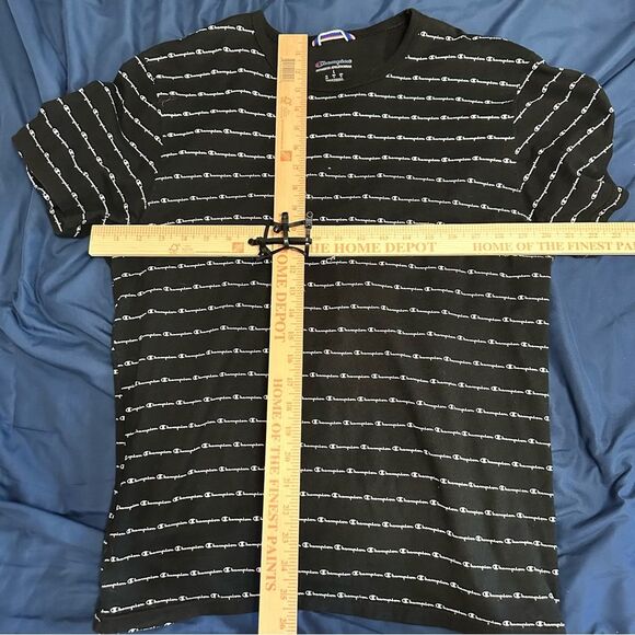 Champion Black Striped Men's T-Shirt - Picture 7 of 7